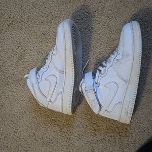 Size 3Y White Nike Mid Airforce 1